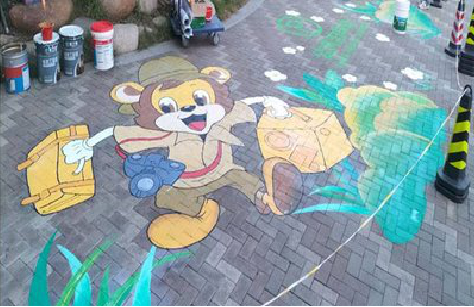 沈丘夏季画地面彩绘会遇到的问题