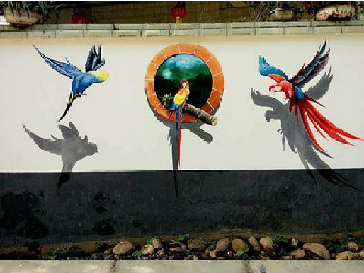 沈丘视觉错位-3D墙绘设计