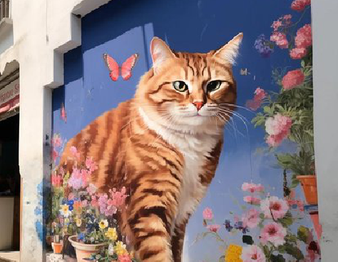 沈丘自己绘制有个性的手绘墙