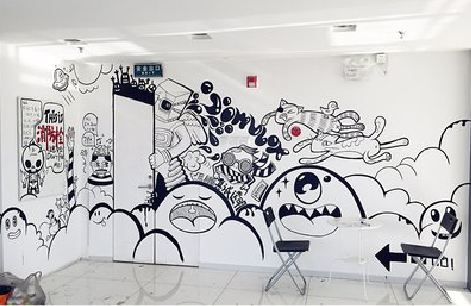 沈丘手绘墙并非传统涂鸦。